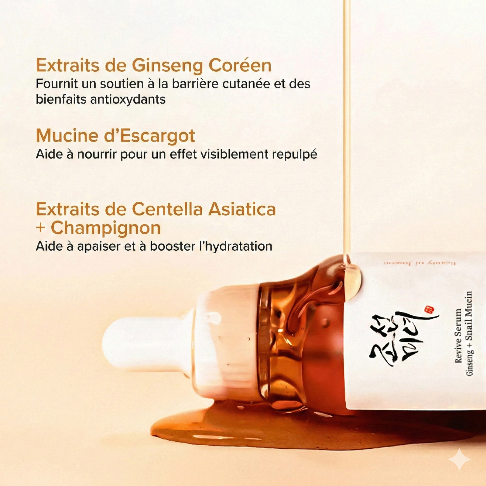 Beauty of Joseon-Sérum revitalisant : Ginseng + Snail Mucin (30ml) – Image 5