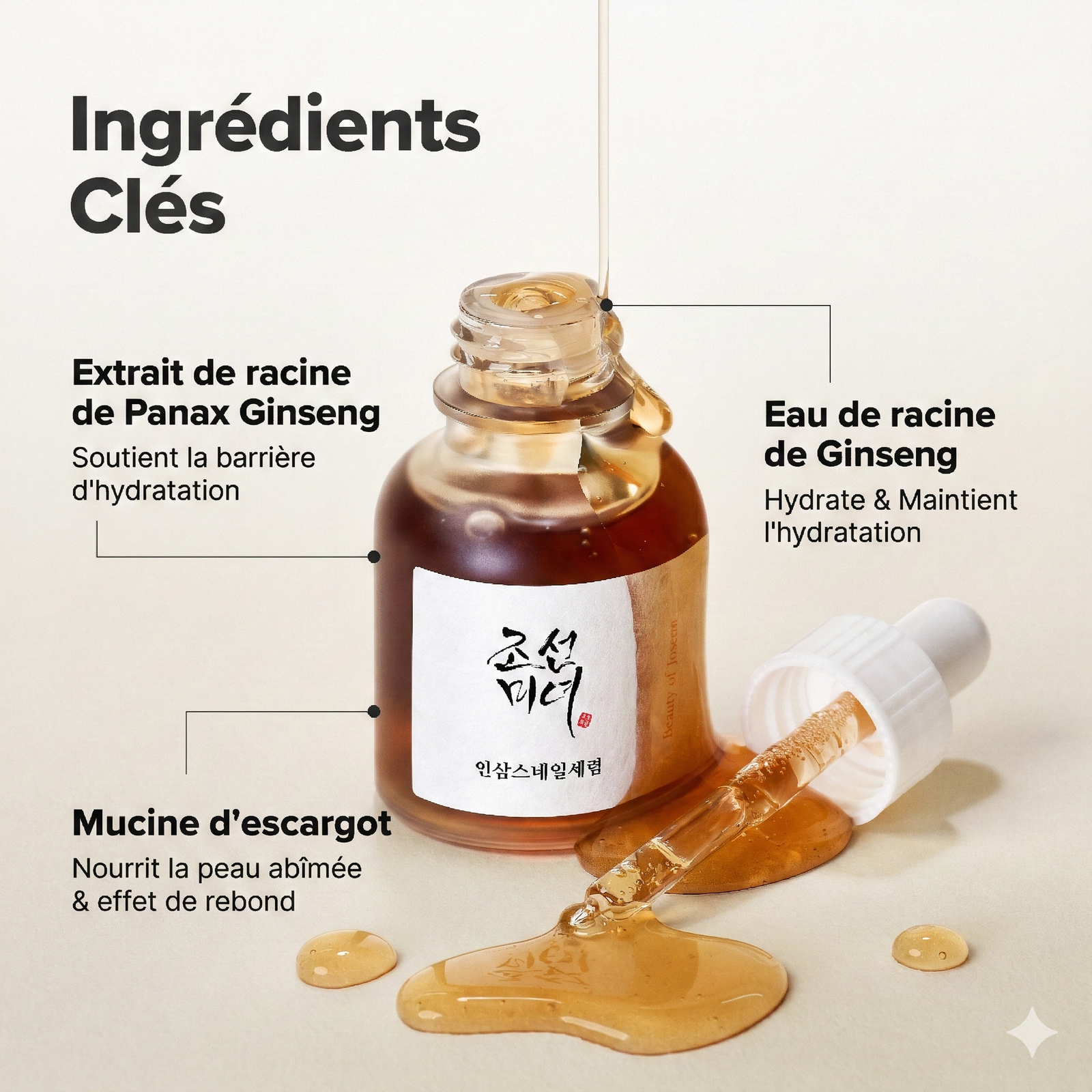 Beauty of Joseon-Sérum revitalisant : Ginseng + Snail Mucin (30ml) – Image 6