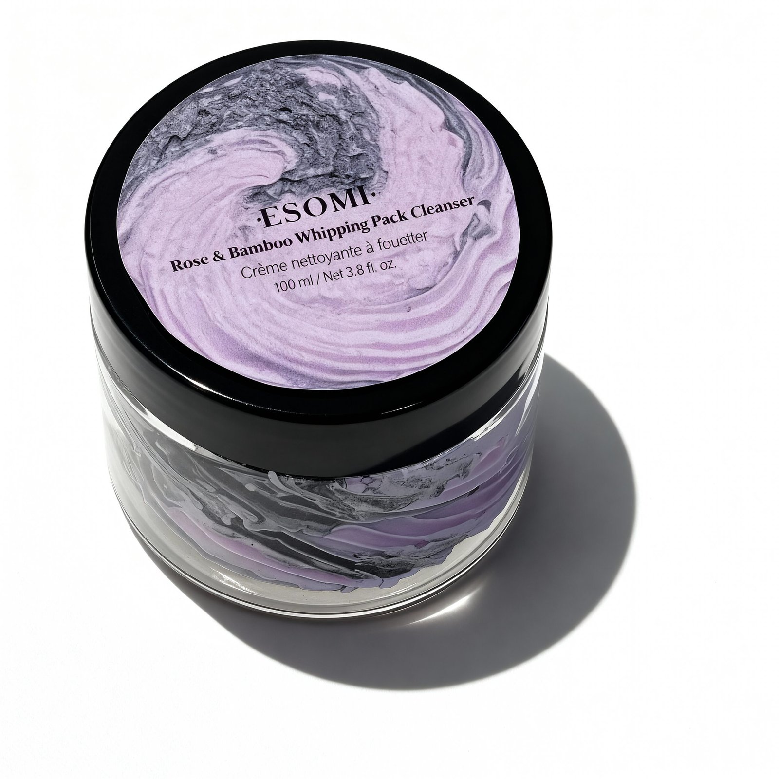 ESOMI- Masque nettoyant fouetté & Démaquillant 3 en 1 à l'eau de rose et aux vitamines E et K (100ml) – Image 7