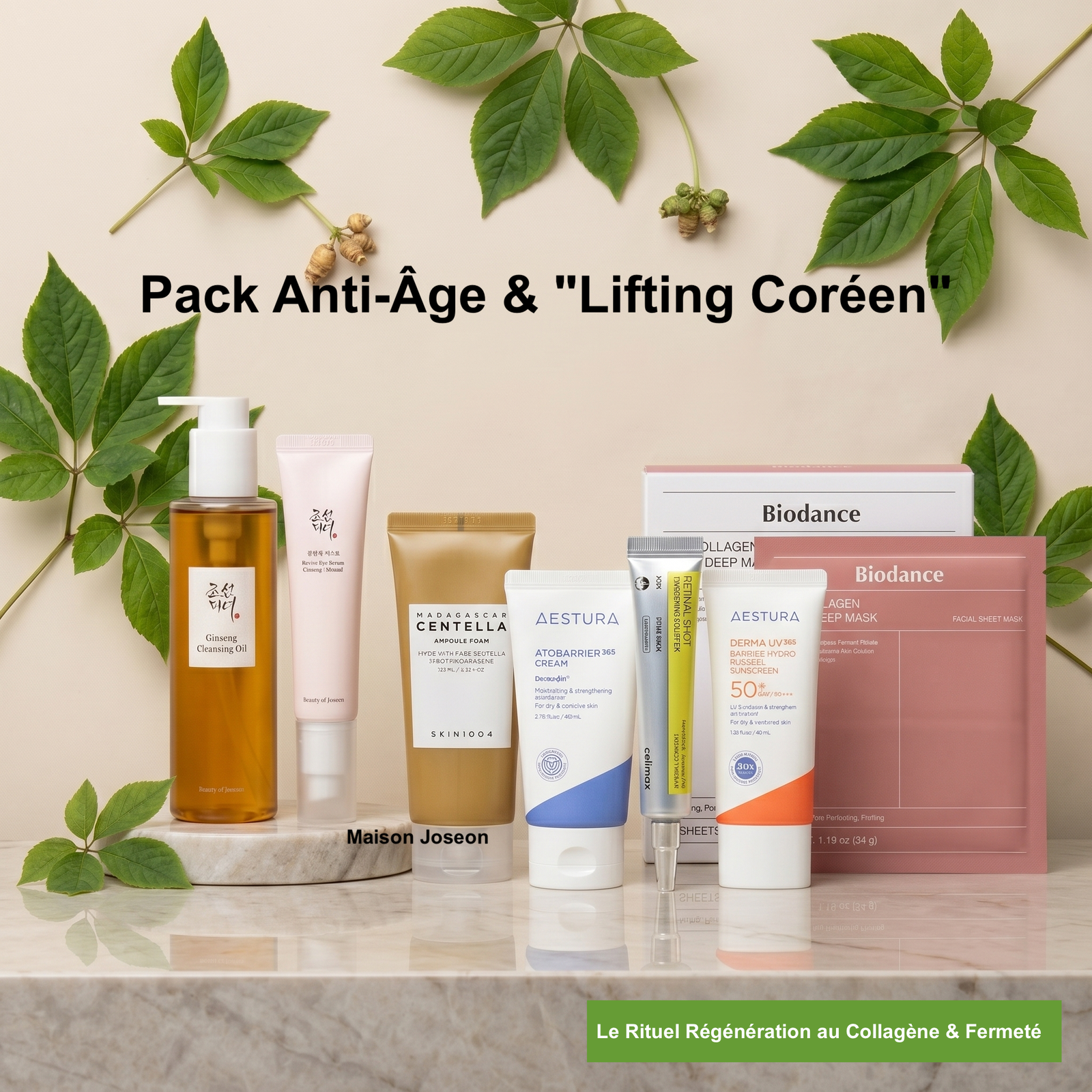 Pack Anti-Âge & Lifting Coréen - Le Rituel Régénération & Fermeté au Collagène