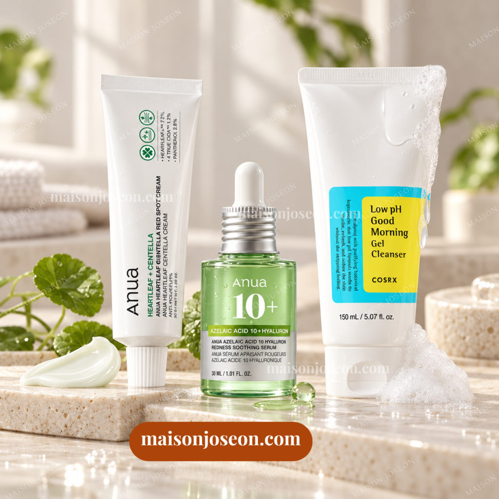 Trio contre Boutons, Acné & Rougeurs – COSRX + ANUA