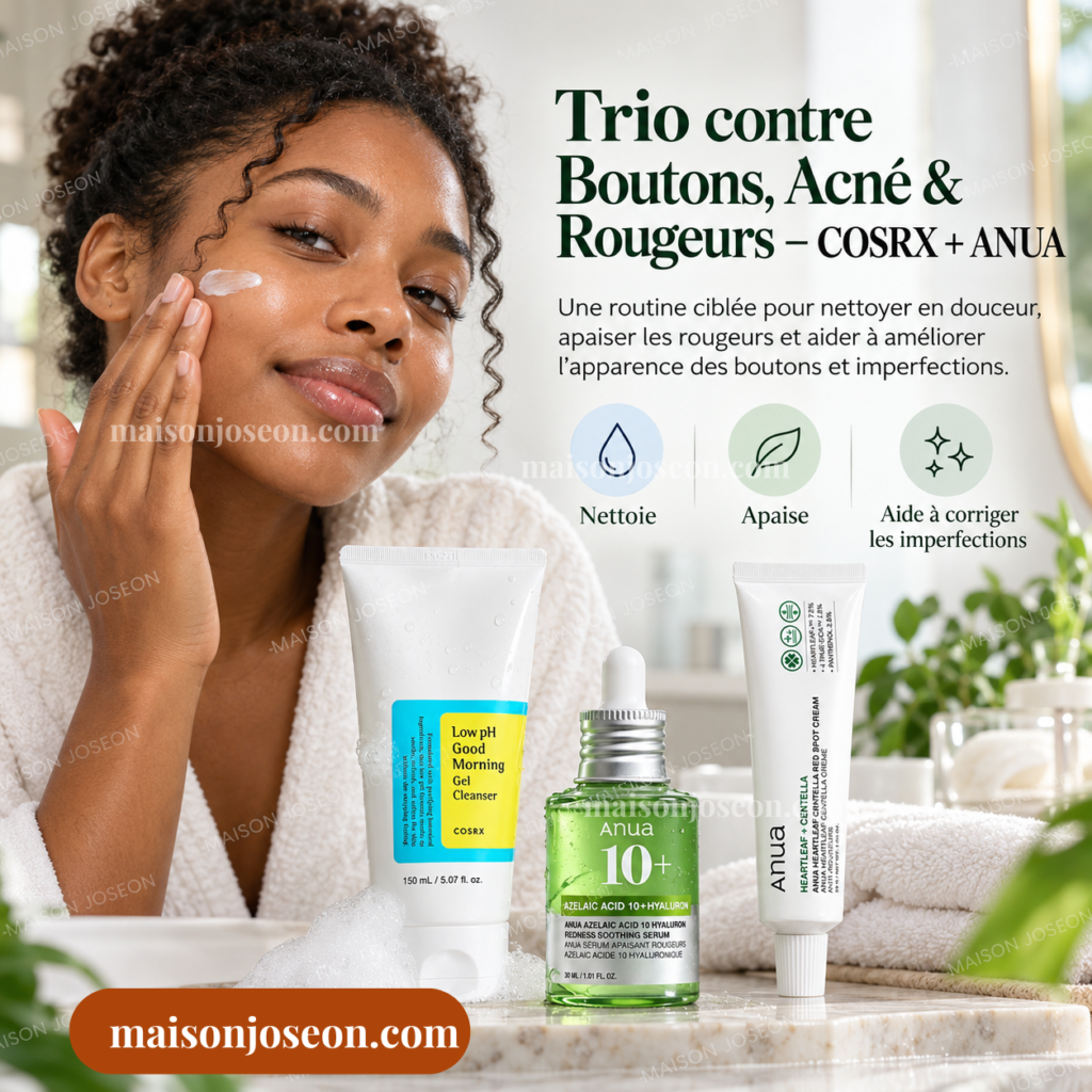 Trio contre Boutons, Acné & Rougeurs – COSRX + ANUA