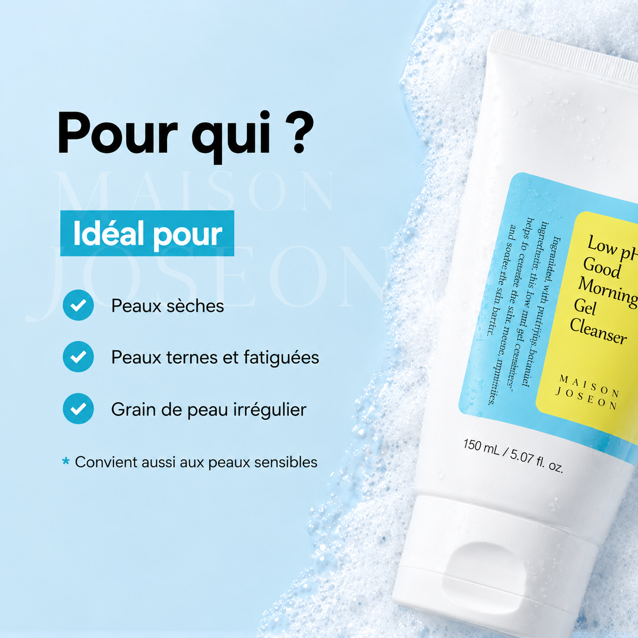 COSRX – Gel nettoyant visage doux et purifiant au pH– 150 ml – Image 3