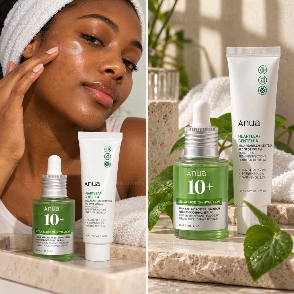 Duo Imperfections & Marques Post-Acné – Acide Azélaïque 10% + Heartleaf Centella ANUA