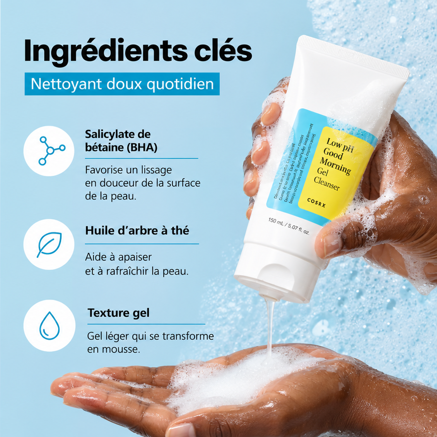 COSRX – Gel nettoyant visage doux et purifiant au pH– 150 ml – Image 5